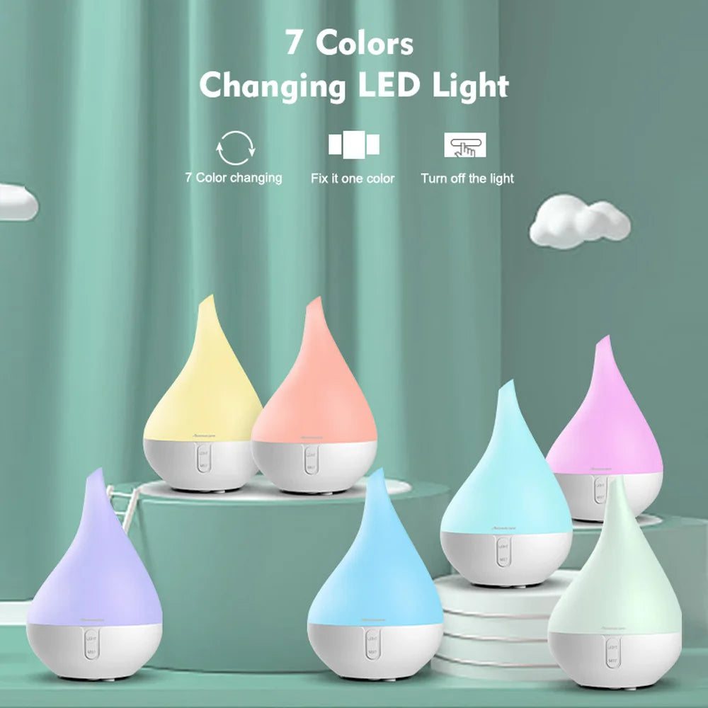 Aromacare 20033 Essential Oil Diffusers 250ml Cool Mist Maker Aromatherapy Air Humidifier Quieter for Home Baby Room BPA FREE