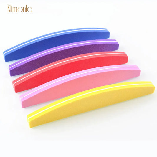 5pcs/lot Nail File Buffer Sponge 100/180  Sanding Washable Nail Polish Blocks For UV Gel Pedicure Manicure Care Tools