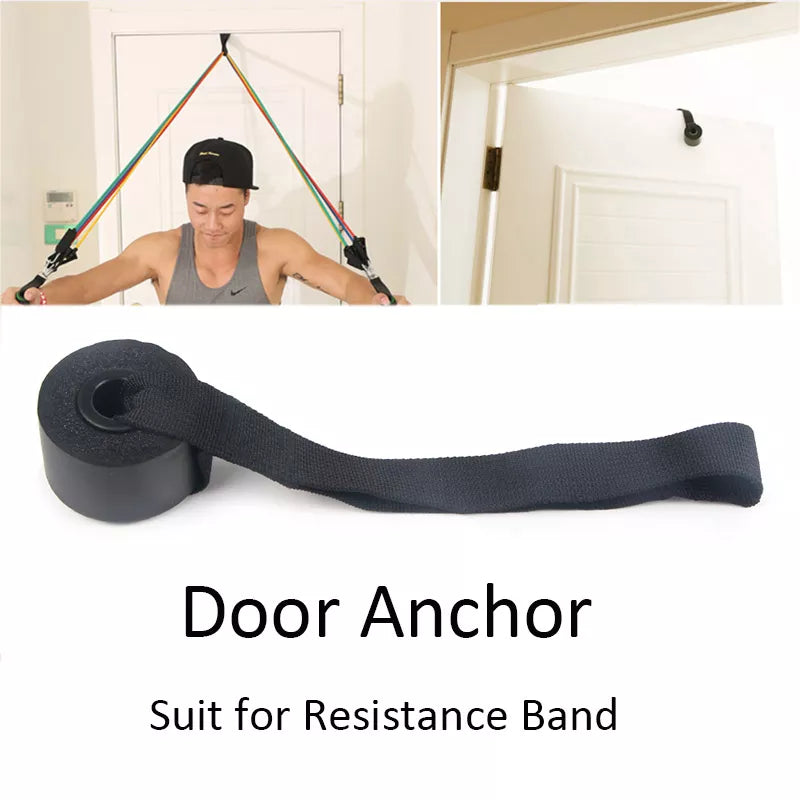 1pcs Resistance Band Door Anchor Fitness Equipment Yoga Pilates for Men Training Exercise Accessories Pull Bands Black