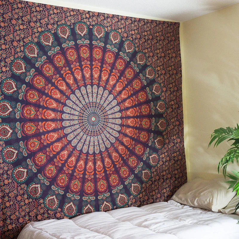 New Indian Mandala Tapestry Hippie Home Decorative Wall Hanging Bohemia Beach Mat Yoga Mat Bedspread Table Cloth 210x148CM