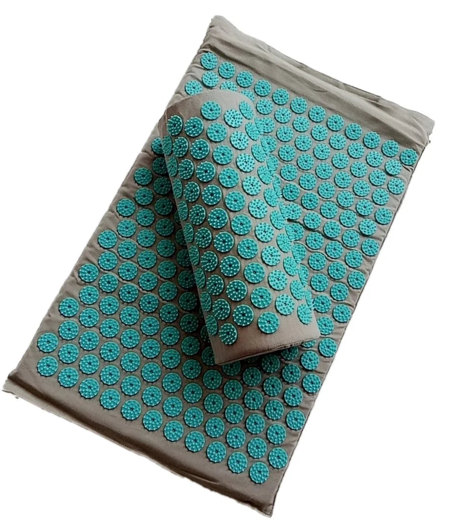 Spike Acupuncture Massage Yoga Mat/Pillow Massager (appro.67*42cm)Acupressure Cushion Relieve Back Body Pain Mat
