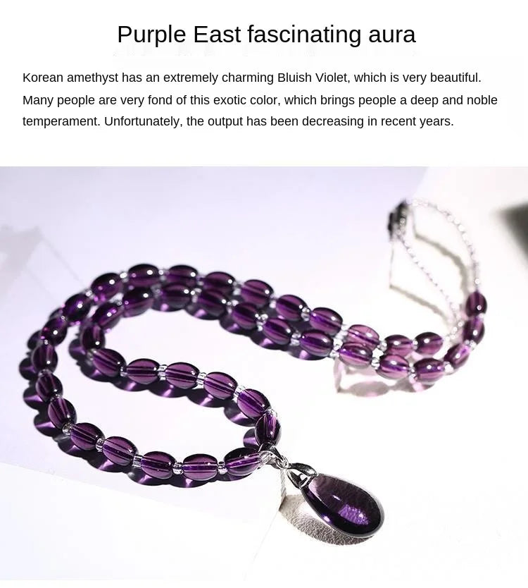 Amethyst Necklace Crystal Bracelet Crafts Crystals Decorativas Raw Stone Jewelry Women's Organic Material Feng Shui Piedras