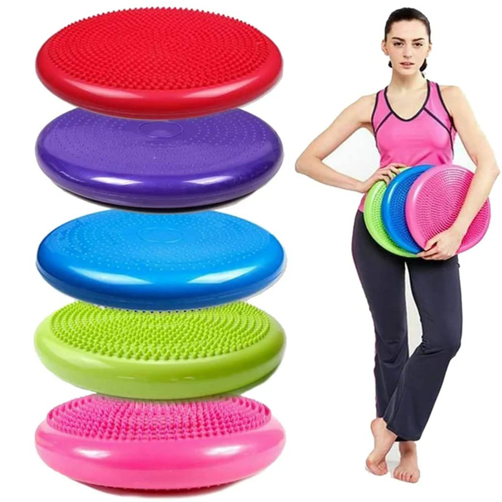 Inflatable Yoga Balls Massage Pad for Wobble Balance Fitness Exercise Training