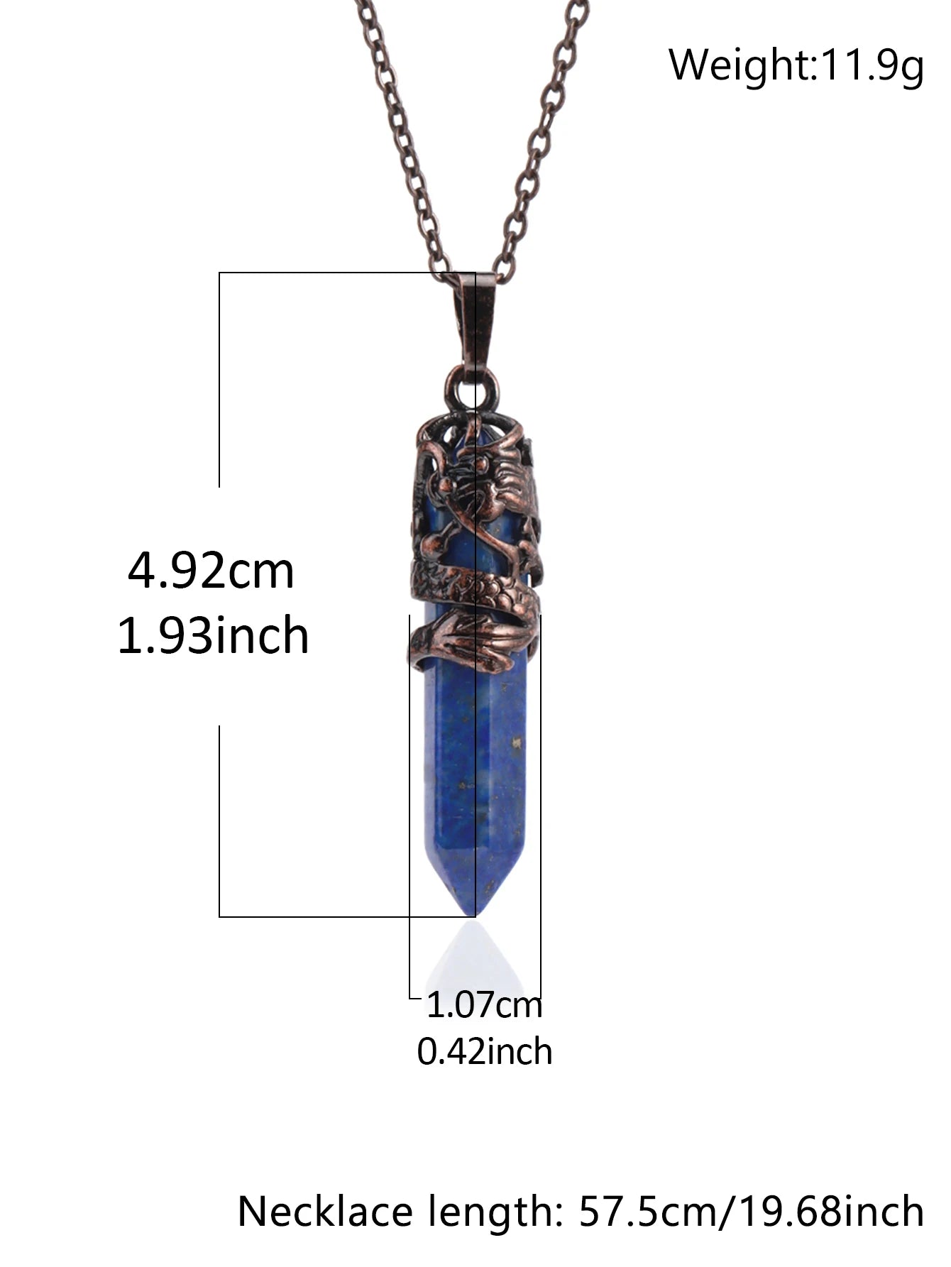 Dragon Crystals Necklace Stone Quartz Necklaces Natural Crystal  Pendant Hexagonal Pendant Amethysts Jewelry for Women Men E853