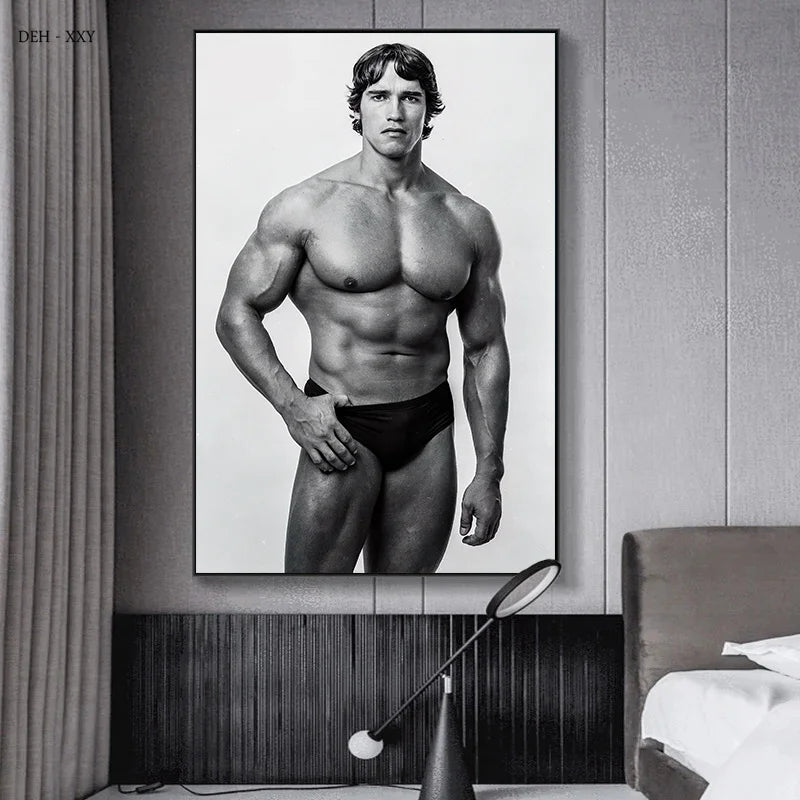 Arnold Schwarzenegger Fitness Posters and Prints Motivational Wall Art Canvas Paintings Modern Home Room Wall Decor