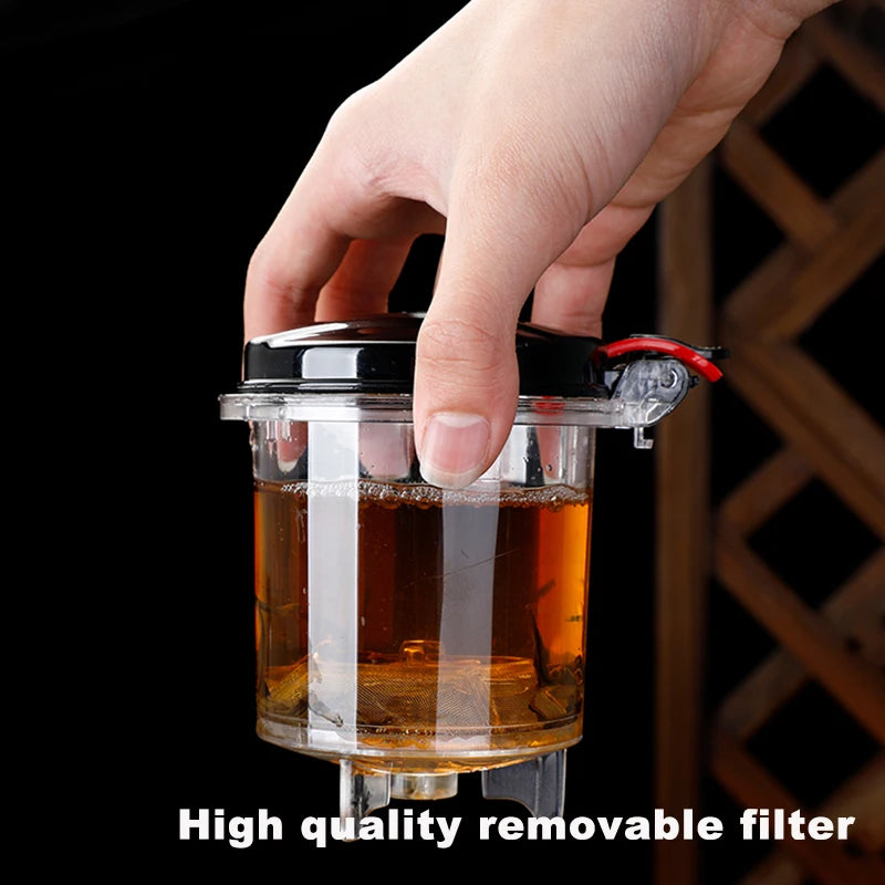 Tea Pots Heat Resistant Glass Tea Pot Tea Infuser Chinese Kung Fu Tea Set Kettle Coffee Glass Maker Convenient Office Tea Sets