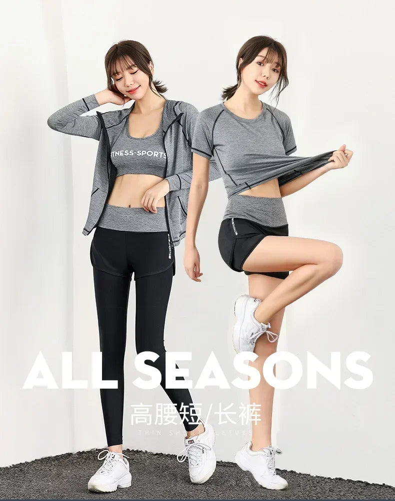 Sports Set Women's Gym Running Casual Set Fashion Spring and Autumn Yoga Dress sport  gym set women workout clothes for women