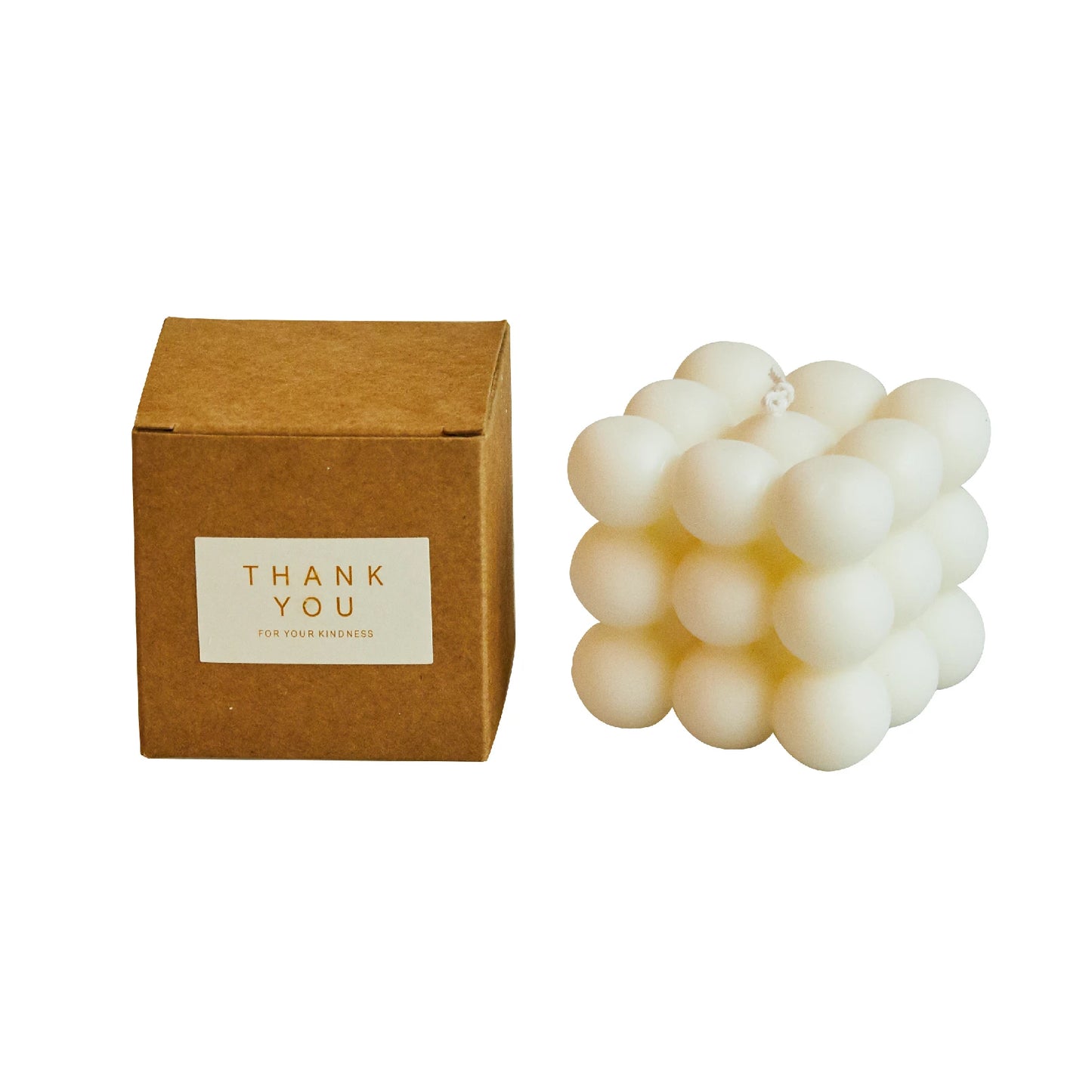 Small Bubble Cube Candle Soy Wax Aromatherapy Scented Candles Relaxing Birthday Gift 1PC