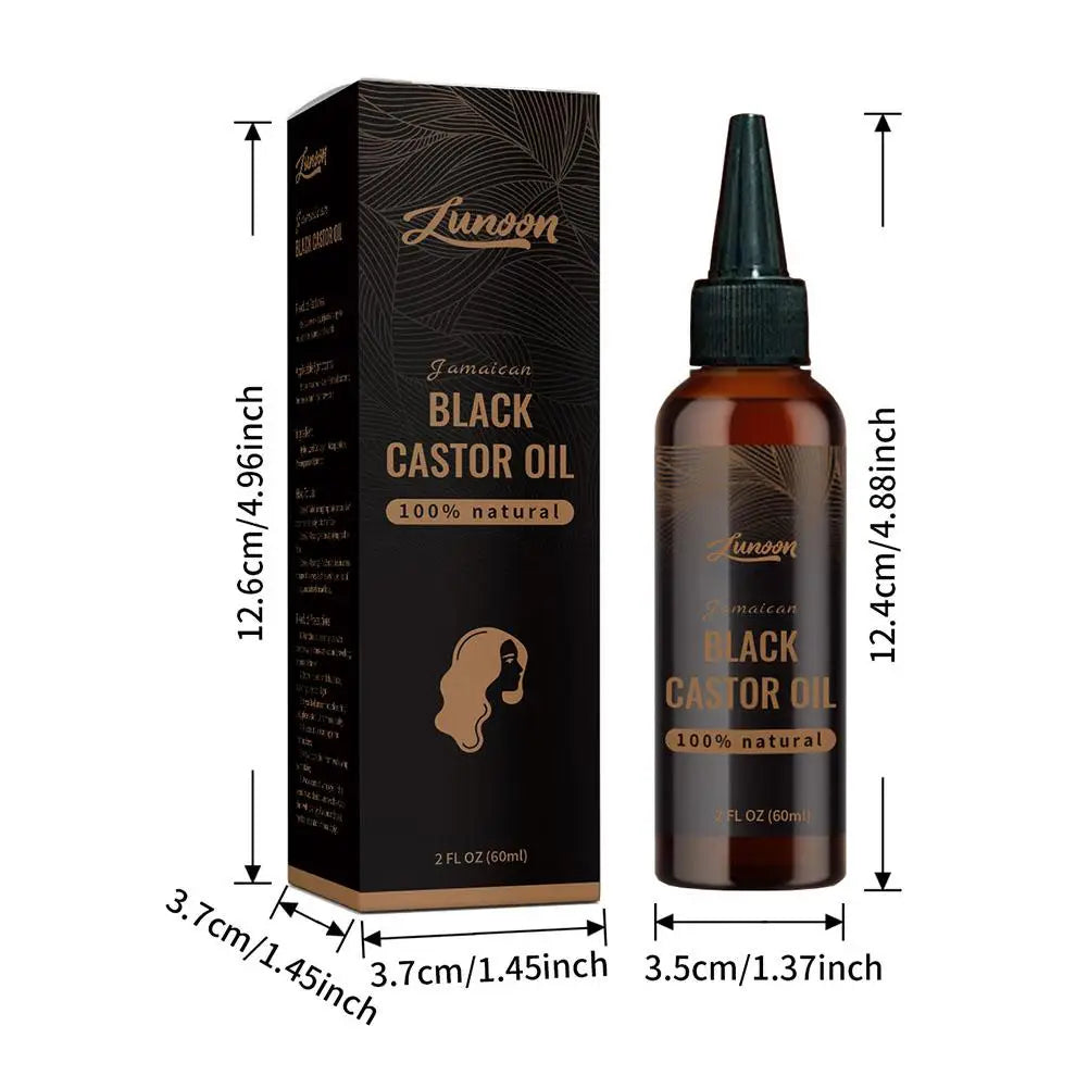 Black Castor Oil Nourishes Skin Massage Essential Oil Eyebrows Growth Prevents Skin Aging Hair Care Products
