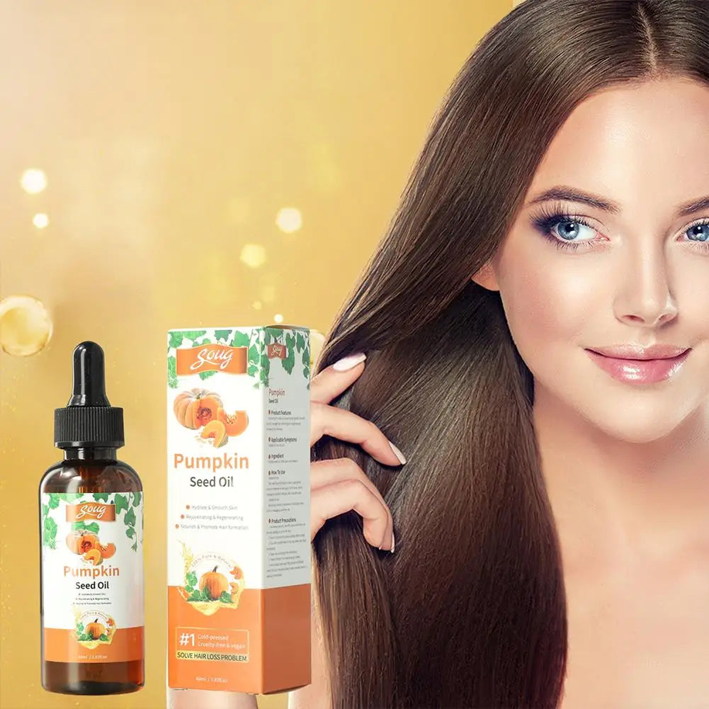 Effective Pumpkin Seed Oil Oil Prevent Hair Loss Body Skin Nourishing Scalp Massage Natural Ingredient Hair Care