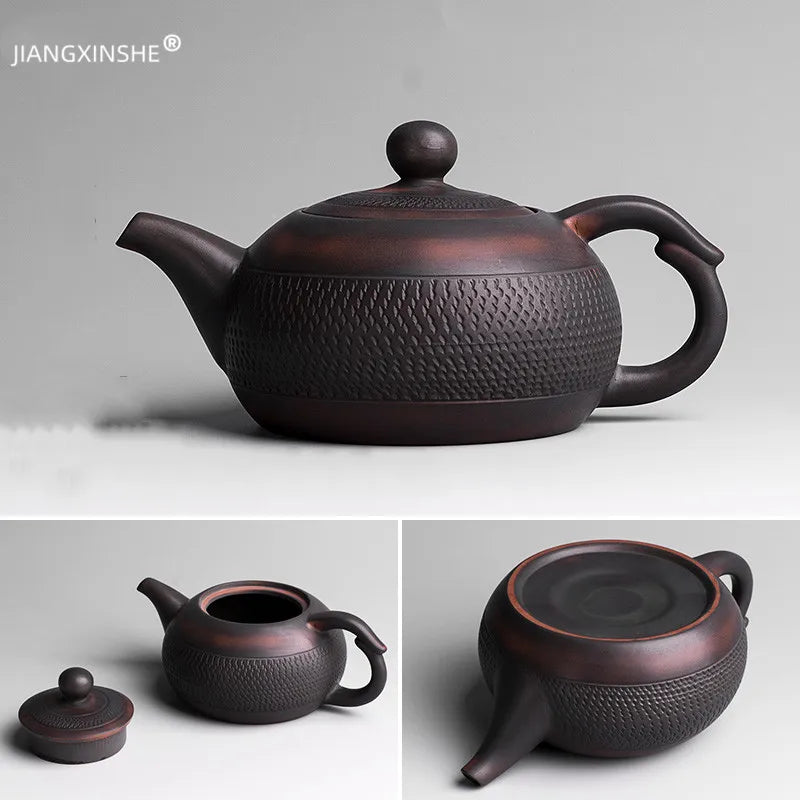 Purple Pottery  Pot Ceramic Kung Fu Teapot Handmade  Teapot Small Teapot Tea Kettle