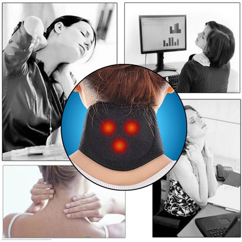 1 Pcs BYEPAIN Tourmaline Magnetic Therapy Neck Massager Cervical Vertebra Protection Spontaneous Heating Belt Body Massager