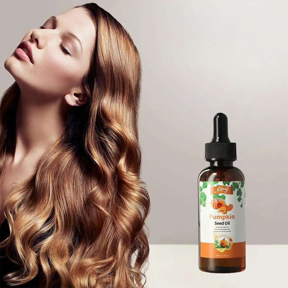 Effective Pumpkin Seed Oil Oil Prevent Hair Loss Body Skin Nourishing Scalp Massage Natural Ingredient Hair Care