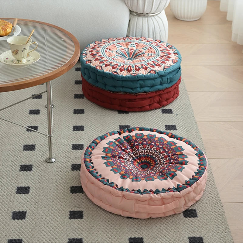 Meditation Cushion Ethnic Style Retro Sofa Pillow Bohemian Floor Seat Back Cushion Stuffed Tatami Living Room Home Decor Futon