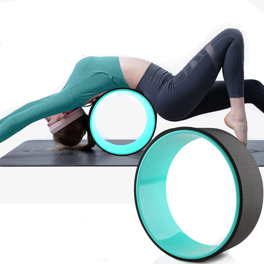 Yoga Non-Slip Spine Roller Wheel Circle for Back Pain, Amulet, Improving Backbends, Flexibility Training