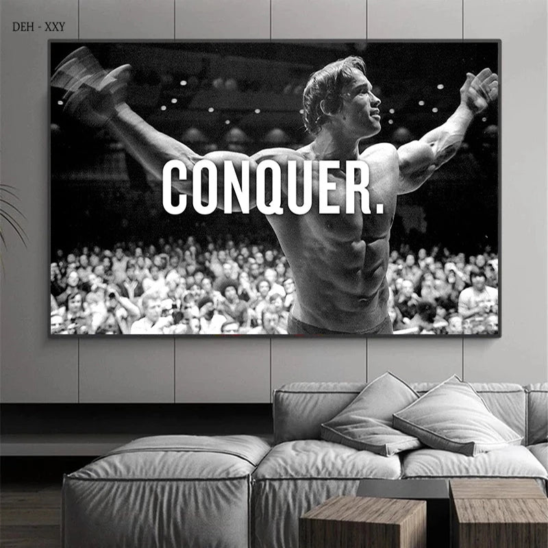 Arnold Schwarzenegger Fitness Posters and Prints Motivational Wall Art Canvas Paintings Modern Home Room Wall Decor