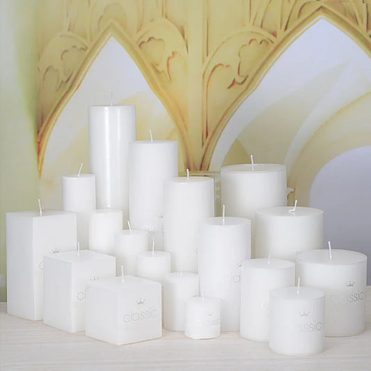 White Pillar Candles for Praying Household Candles for Emergency Nice Home Decor Several Sizes Optional Party Candles