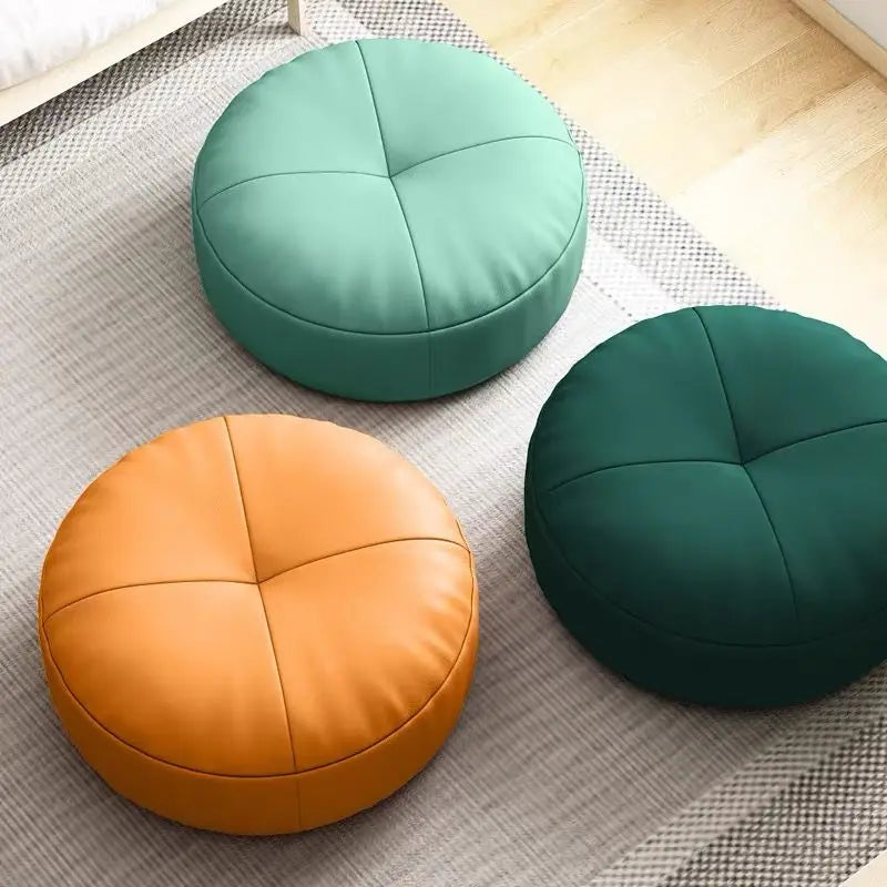 2024 Japanese Seat Cushion Tatami Lazy Sofa Cushion Leather Mat Bedroom Soft Stool Balcony Bay Window Cushion Meditation Pillow