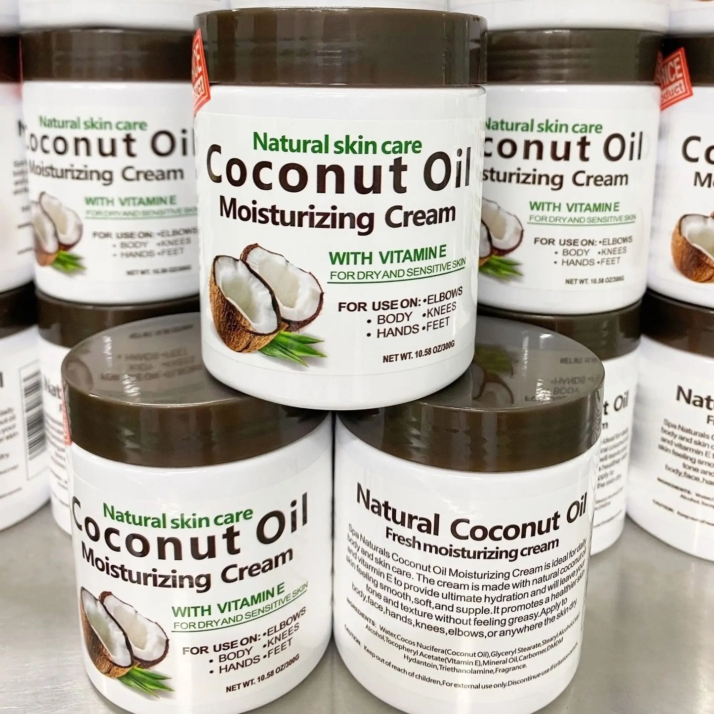 300g/10.58fl.oz Natural Coconut Oil Organic Premium Cold Pressed Repair Dry Skin Hair Care Body Massage Moisturizing Cream