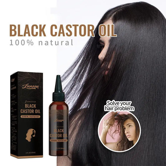 Black Castor Oil Nourishes Skin Massage Essential Oil Eyebrows Growth Prevents Skin Aging Hair Care Products