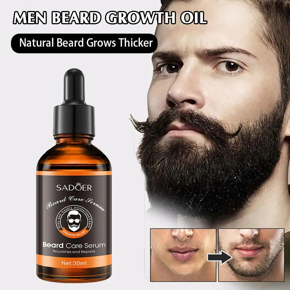 30ml Beard Care Essence Moisturizing Natural Nourishing Enhancer Beard Oil Spray Anti-Loss Men's Skin Care Essence