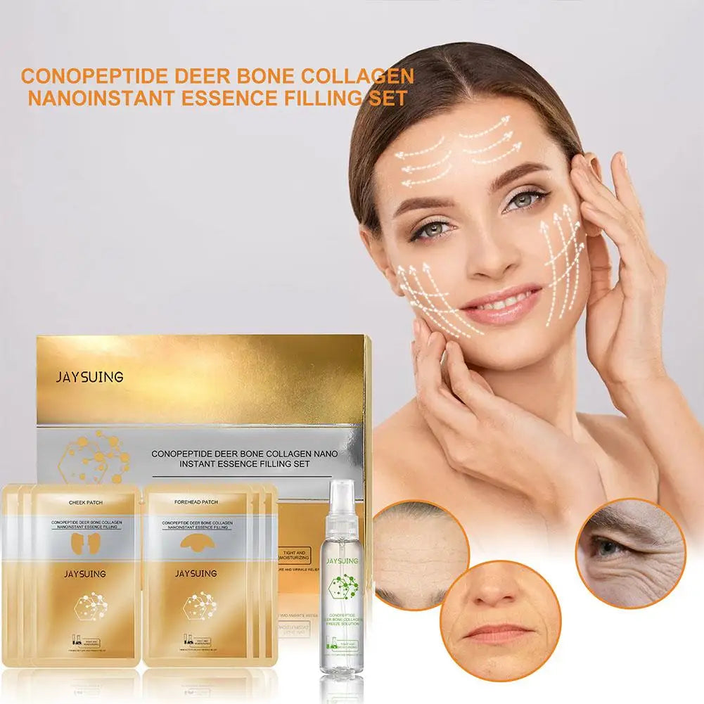 Peptide Deer Bone Collagen Essence Kit Anti Aging Nano Instant Essence Filling Essence Set Moisturizing Skin Care