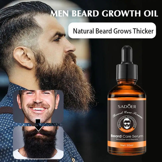 30ml Beard Care Essence Moisturizing Natural Nourishing Enhancer Beard Oil Spray Anti-Loss Men's Skin Care Essence