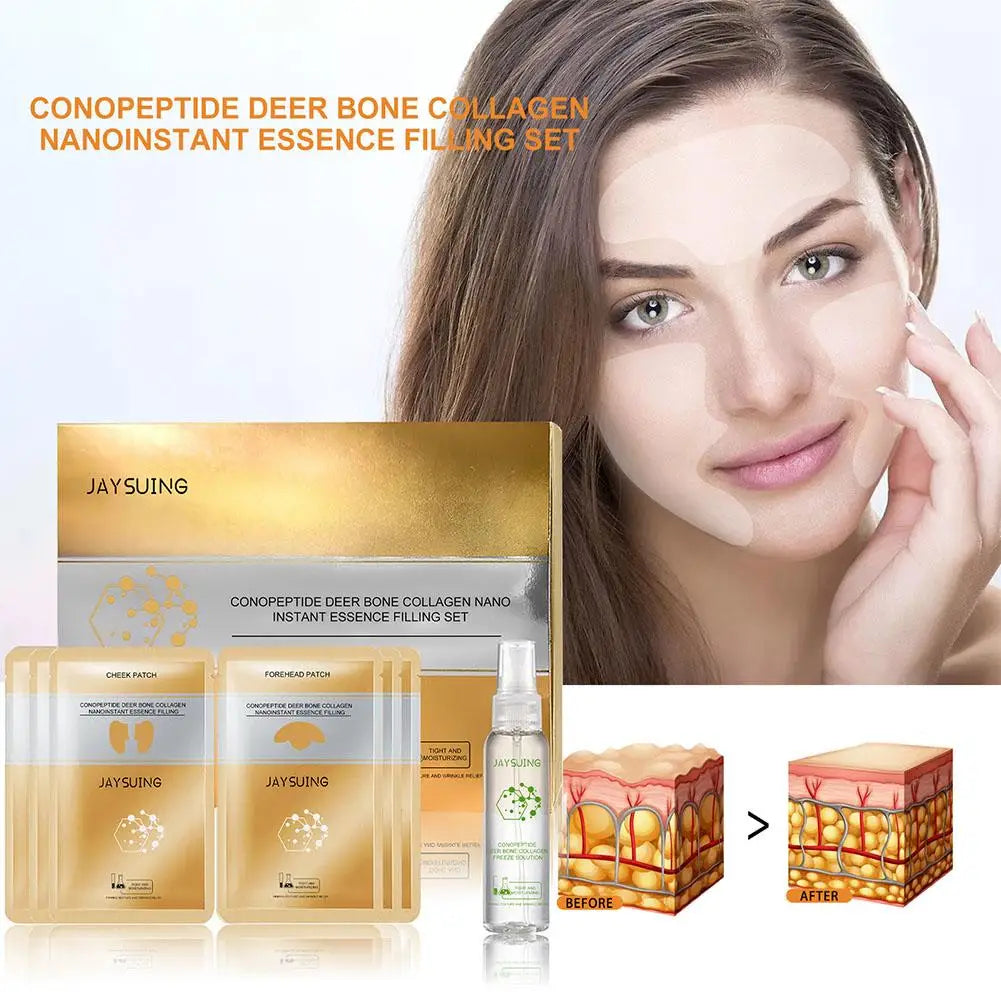 Peptide Deer Bone Collagen Essence Kit Anti Aging Nano Instant Essence Filling Essence Set Moisturizing Skin Care