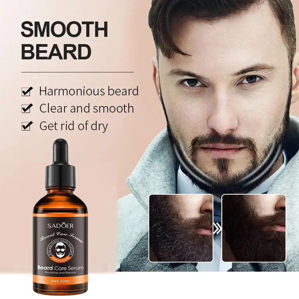 30ml Beard Care Essence Moisturizing Natural Nourishing Enhancer Beard Oil Spray Anti-Loss Men's Skin Care Essence