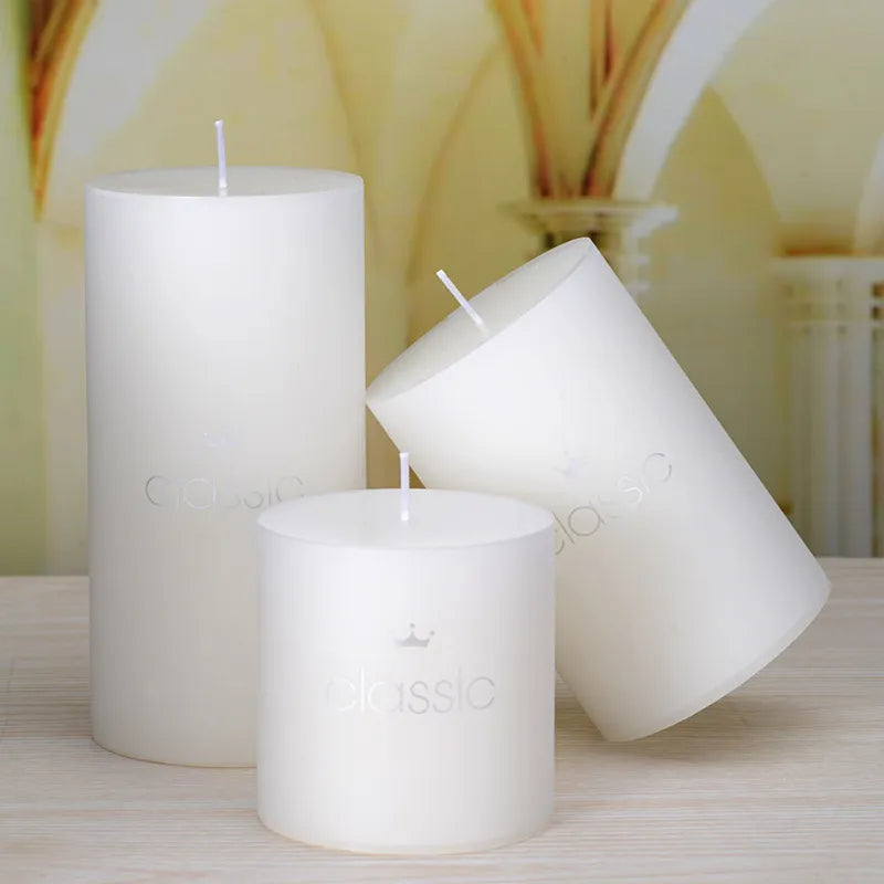 White Pillar Candles for Praying Household Candles for Emergency Nice Home Decor Several Sizes Optional Party Candles